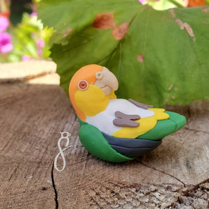 White-Bellied Caique Figurine