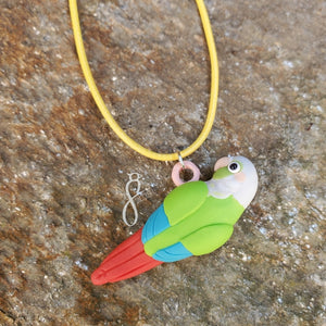 Pineapple Green Cheek Conure Pendant