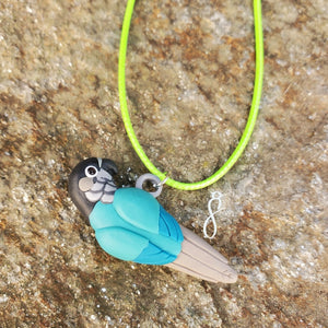 Turquoise Green Cheek Conure Pendant