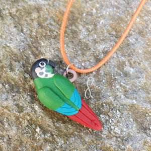 Yellow Sided Green Cheek Conure Pendant