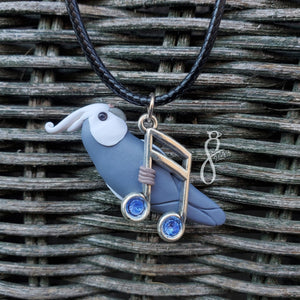 Musical Whiteface Cockatiel Pendant