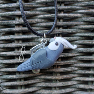 Musical Whiteface Cockatiel Pendant