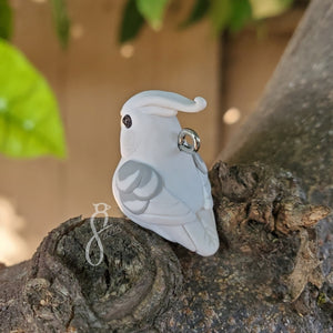 Pale Pearl Cockatiel Charm