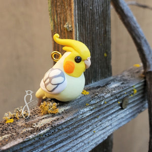 Pearl Pied Cockatiel Charm