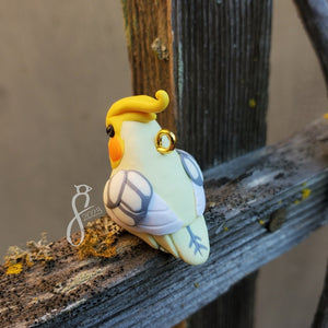 Pearl Pied Cockatiel Charm