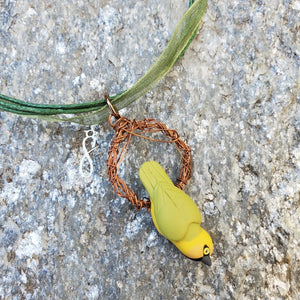 Spectacled Weaver Pendant