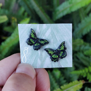Malachite Butterfly Stud Earrings