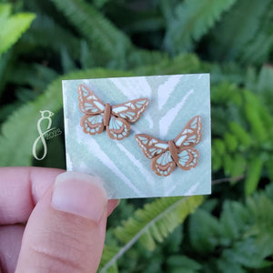 Malachite Butterfly Stud Earrings