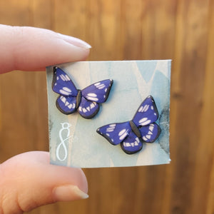 Purple Emperor Stud Earrings