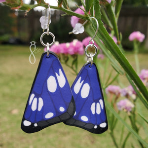 Purple Emperor Wing Earrings