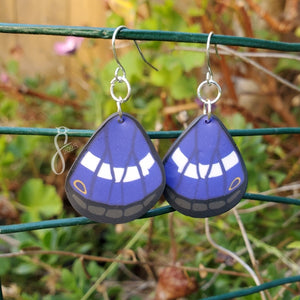 Purple Emperor Wing Earrings