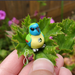 Turquoisine Parakeet Charm