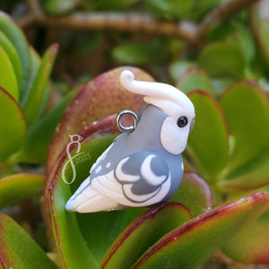 Whiteface Pearl Cockatiel Charm