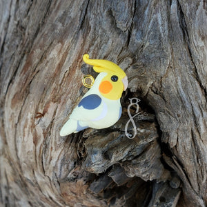 Yellow Pied Cockatiel Charm