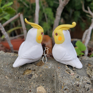 Lutino Cockatiel Figurine