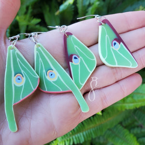 Luna Moth Wing Earrings