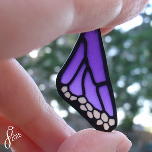 Violet Butterfly Wing Earrings