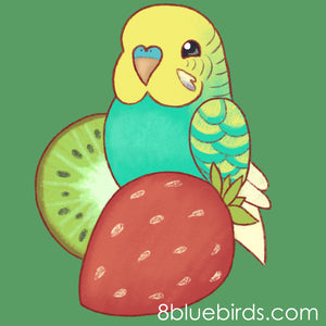 Strawberry Kiwi Budgie T-Shirt