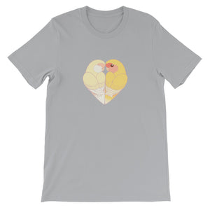 Peach-Faced Lovebird Heart T-Shirt