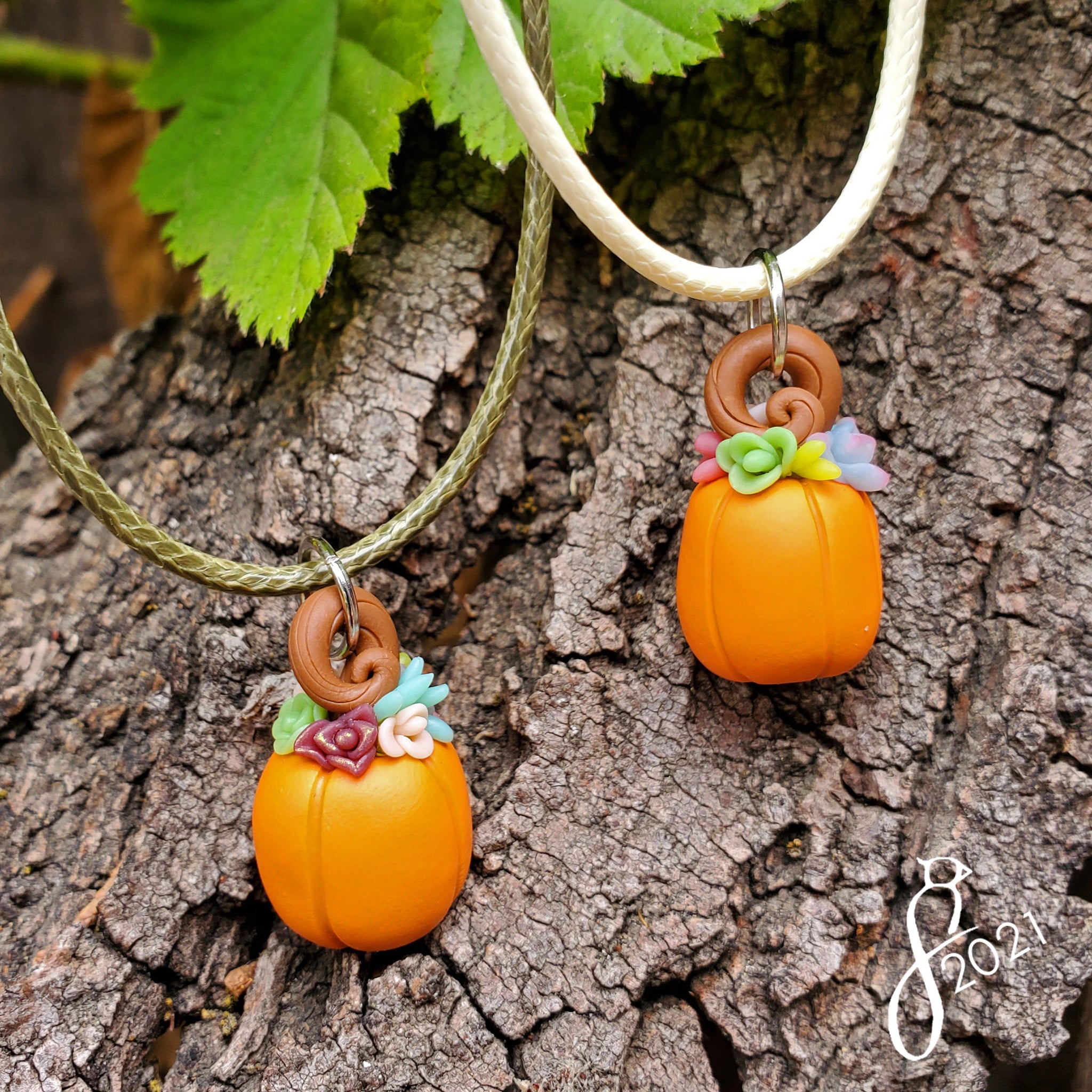 Pumpkin sales charm necklace