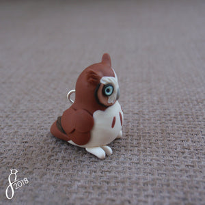Russet Eastern Screech Owl Charm