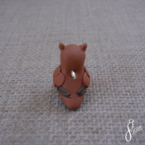 Russet Eastern Screech Owl Charm